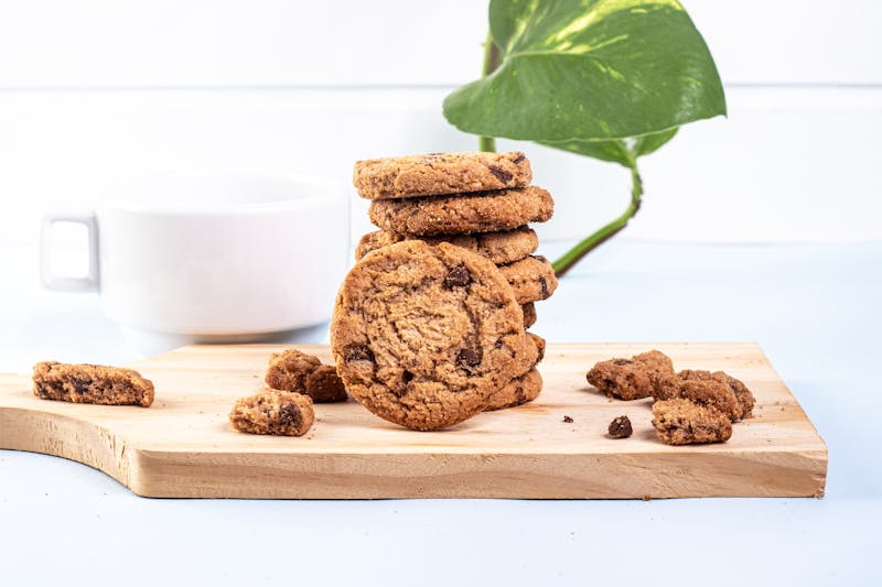 Giant chocolate chip cookie freshly baked